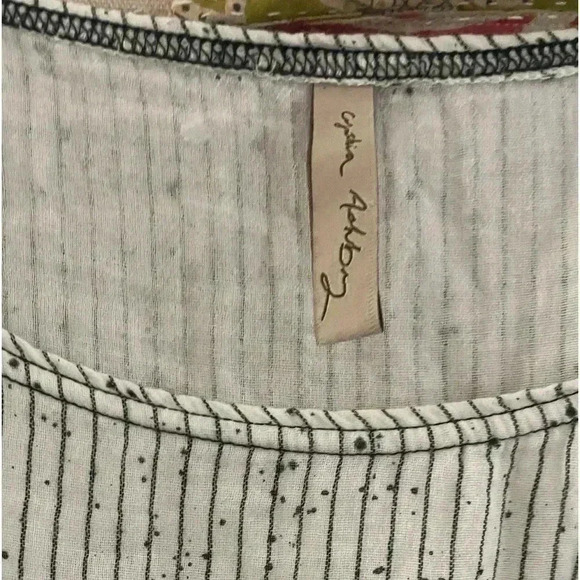 Cynthia Ashby White & Black Open Dress Size Large - Picture 3 of 6